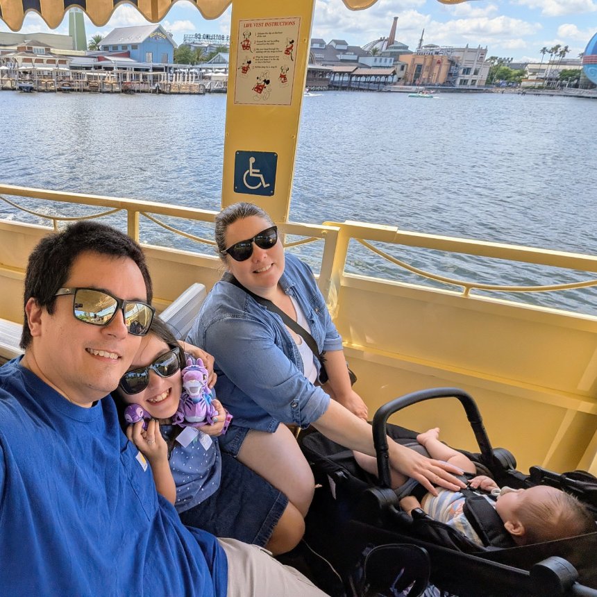 Adolfo and family, on the road